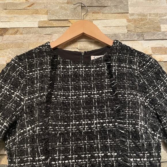 Nanette Lepore Tweed Blazer & Dress Set | 2 Piece Suit, Black White Career S NWT - Picture 9 of 14